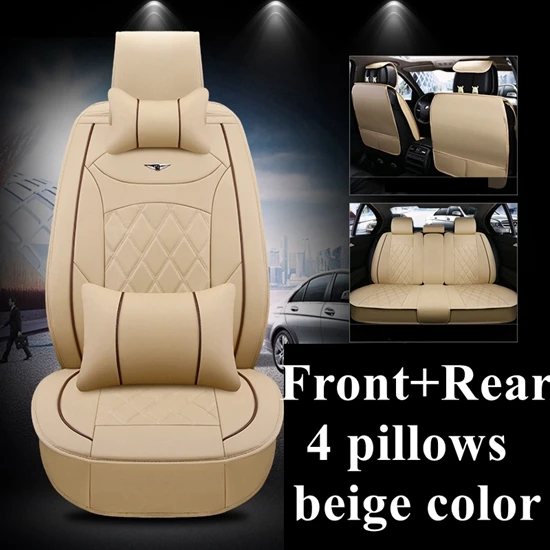 Чехол для автокресла Chevrolet Cruze Captiva aveo Citroen C4 C5 C2 C3 C6 DS4 triumph Opel astra j astra h astra g Insignia astra - Название цвета: beige luxury