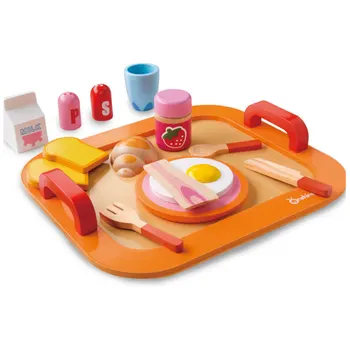 

Breakfast Set Play House Educational Toy Tools Pretend Play Toys Simulate Wooden Kitchen Toy for Baby Kids Girls Tableware Gift