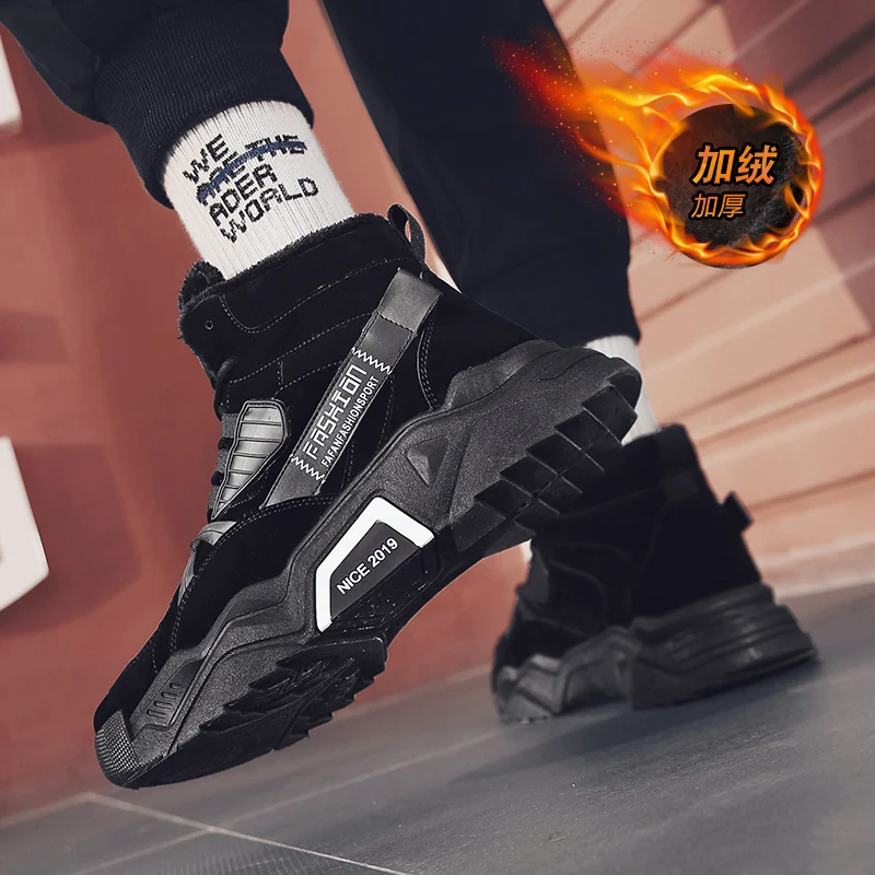 Зимние уличные мужские высокие ботинки; zapatos de hombre para caminar; Мужская обувь белого цвета; брендовые кроссовки; Мужская прогулочная обувь
