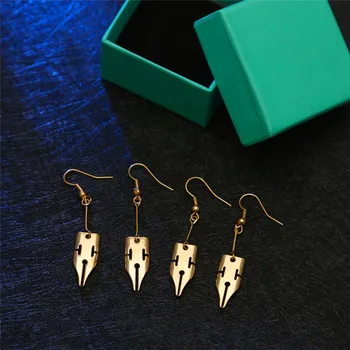 

2 Types Anime JoJo's Bizarre Adventure Rohan Kishibe Pen Earrings Cosplay Accessories Party Christmas Gift Women Girls Earrings