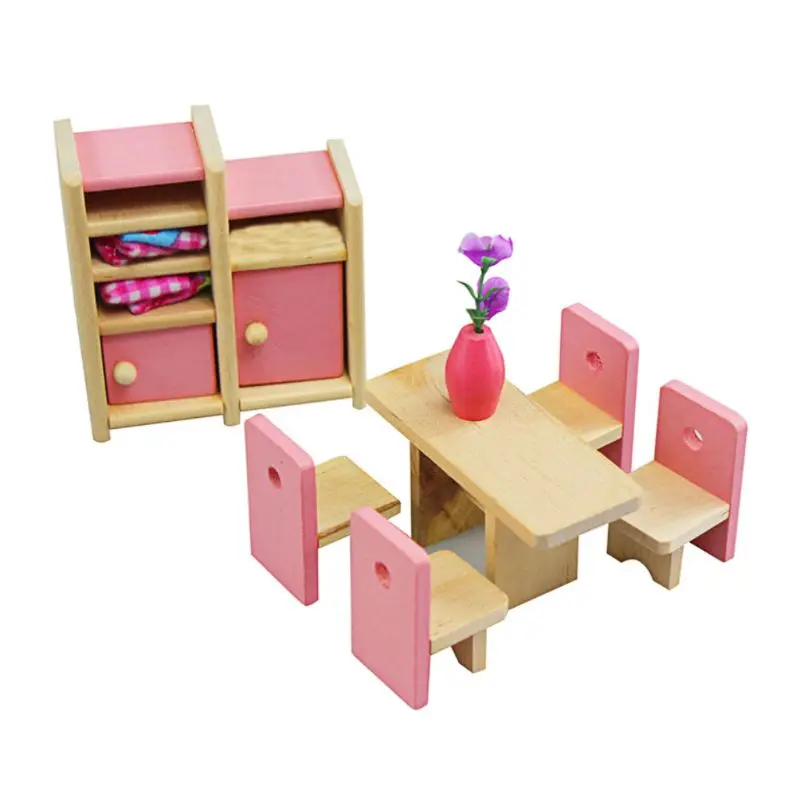 

1 Set 1:12 Miniature Doll House Wooden Furniture Child Play Toys Gift For Dollhouse Life Scene Decor 090B