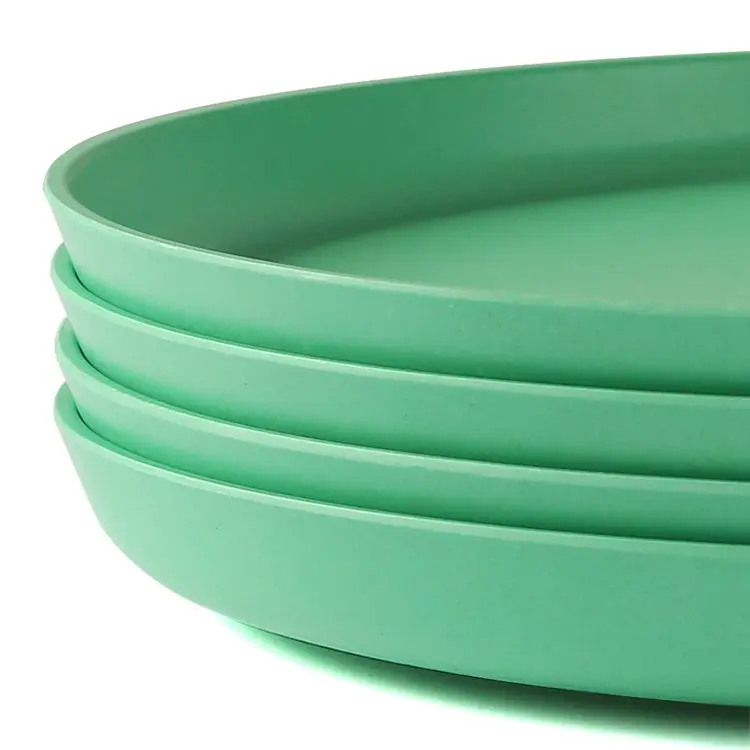 LEKOCH зеленый бамбук детская посуда столовая посуда набор посуды здоровые биоразлагаемые экологически чистые обеденные тарелки столовая посуда