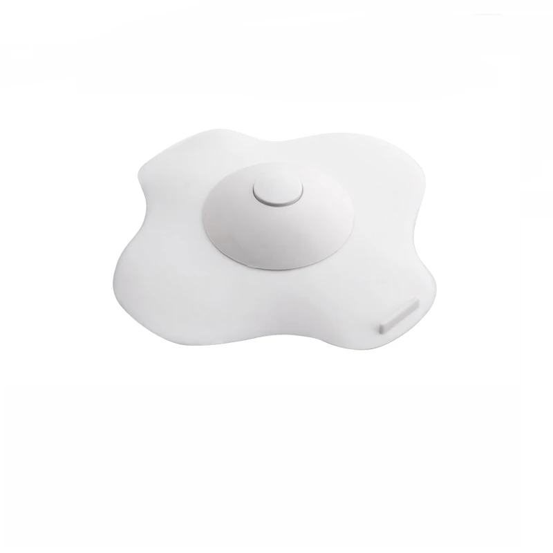 Белый New Bathroom Drain Water Plug Stopper Rubber Circle Silicone Sink Strainer Filter Stopper Floor Drain Hair Kitchen Basin Stopper - Цвет: Белый