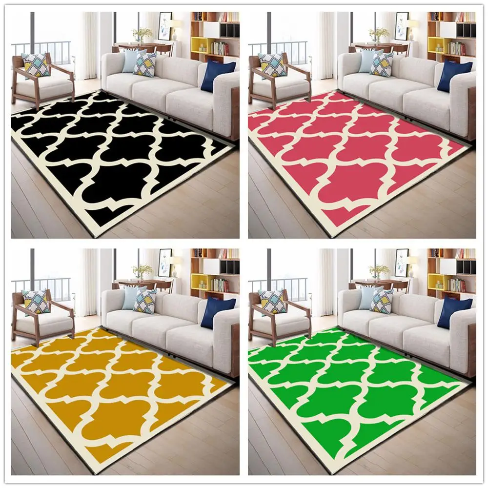 Скандинавский стиль 3D печать ковер розовый/черный/желтый/зеленый домашние ковры для гостиной спальни коврики для кухни коврики для прихожей