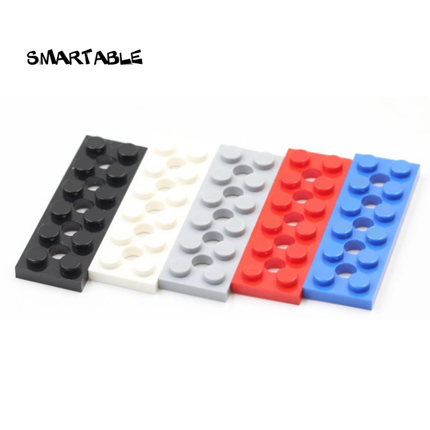 Smartable High-Tech Plate Bricks with Hole 2x6 Building Blocks MOC Parts DIY Toys For Kid Compatible 32001 Toy 32pcs/lot | Игрушки и