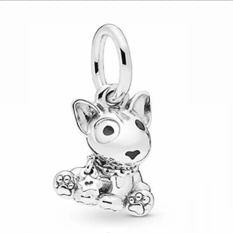

100% 925 Sterling Silver Charm Bulldog Terrier Pendant Fit Pandora Women Bracelet & Necklace Diy Jewelry
