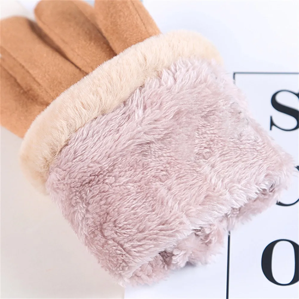 Women Winter Thermal Gloves Unisex Vintage Solid Fur Twist Gloves Wool Women Winter Keep Warm Hand Gloves Gifts Mittens guantes