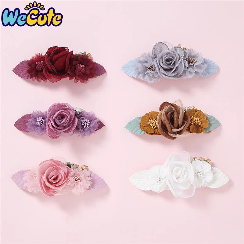 Wecute/Модный цветочный ободок для новорождённого ребенка; эластичные повязки для волос принцессы; аксессуары для волос; головные уборы; подарки