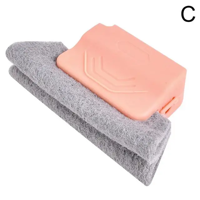 2022 Creative Window Groove Cleaning Cloth Window Cleaning Brush Windows Slot Cleaner Brush Clean Window Slot Clean Tool F pink