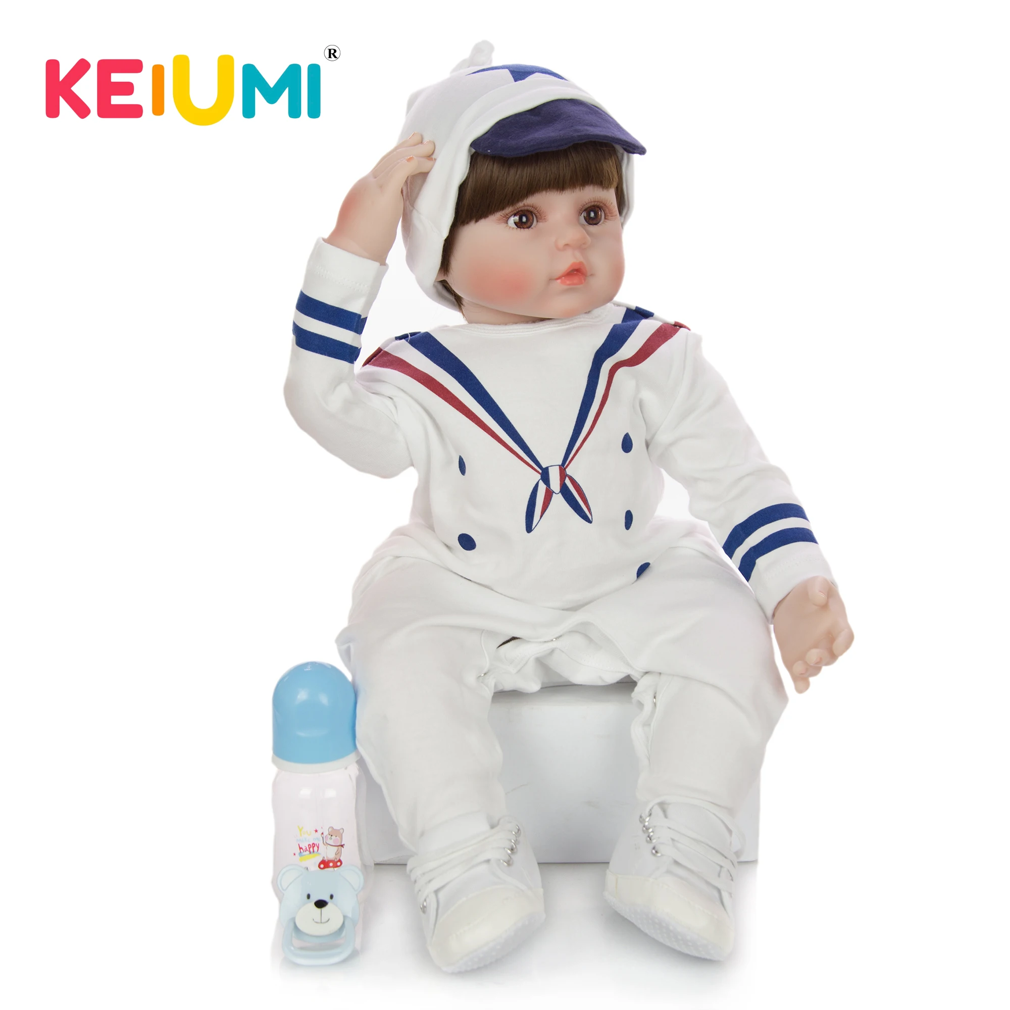 Реалистичные куклы реборн KEIUMI 24 дюйма 60 см игрушка для косплея силиконовые