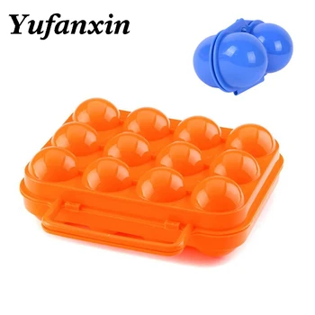 

Outdoor Picnic Portable Plastic 2/12 Egg Box Convenient Container Egg Storage Box Container Hiking Outdoor