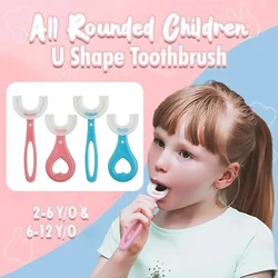 Brosse a Dent pour Enfant, en Silicone, Souple pour Enfants, 360 Degrés, Dents en Forme de U, Nettoyage des Dents, Soins Buccaux 
