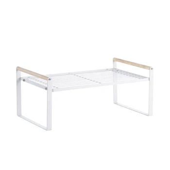 

Storage Shelf Organizer Expandable Stackable Kitchen Cabinet and Counter Shelf Organizer Multifunctional Organization Rack