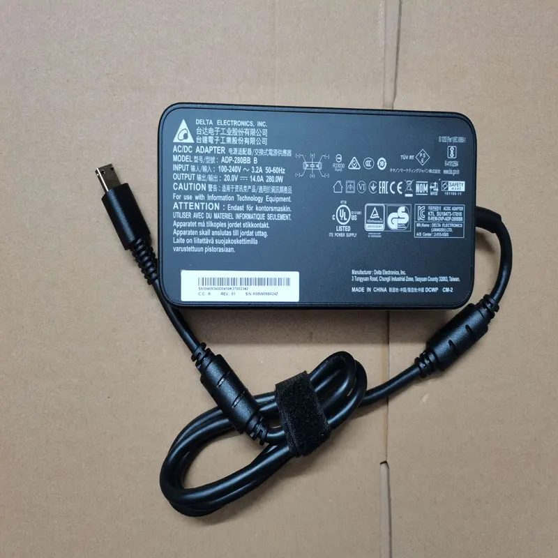 

NEW OEM Delta 20.0V 14.0A 280.0W ADP-280BB B AC Adapter For MSI GE76 Raider 11UH-066US RTX3080 Original Charger