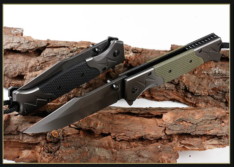 23.2cm BF- FA45 Outdoor Folding Pocket Tactical Knife Folder Fast-Opening Assisted Blade Titanium Camping Rescue Utility Knife
