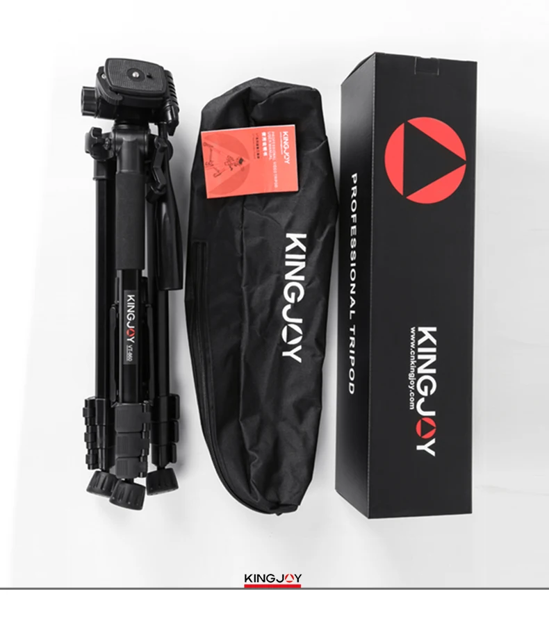 KINGJOY Officia VT-860, профессиональная Портативная Алюминиевая камера для путешествий, штатив, Аксессуары для видео, подставка с панорамной головкой для SLR DSLR