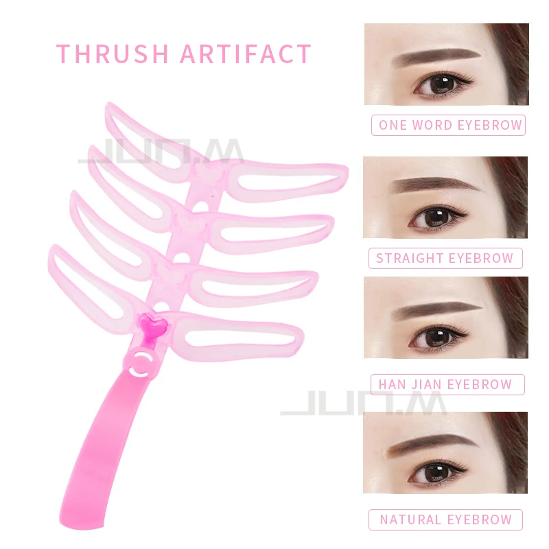 

1 Set 4 Kinds Eyebrow Stencil Eyebrow Ruler Cosmetics Reusable Shape Mold Styling Shaping Template Card Makeup Beauty Tool