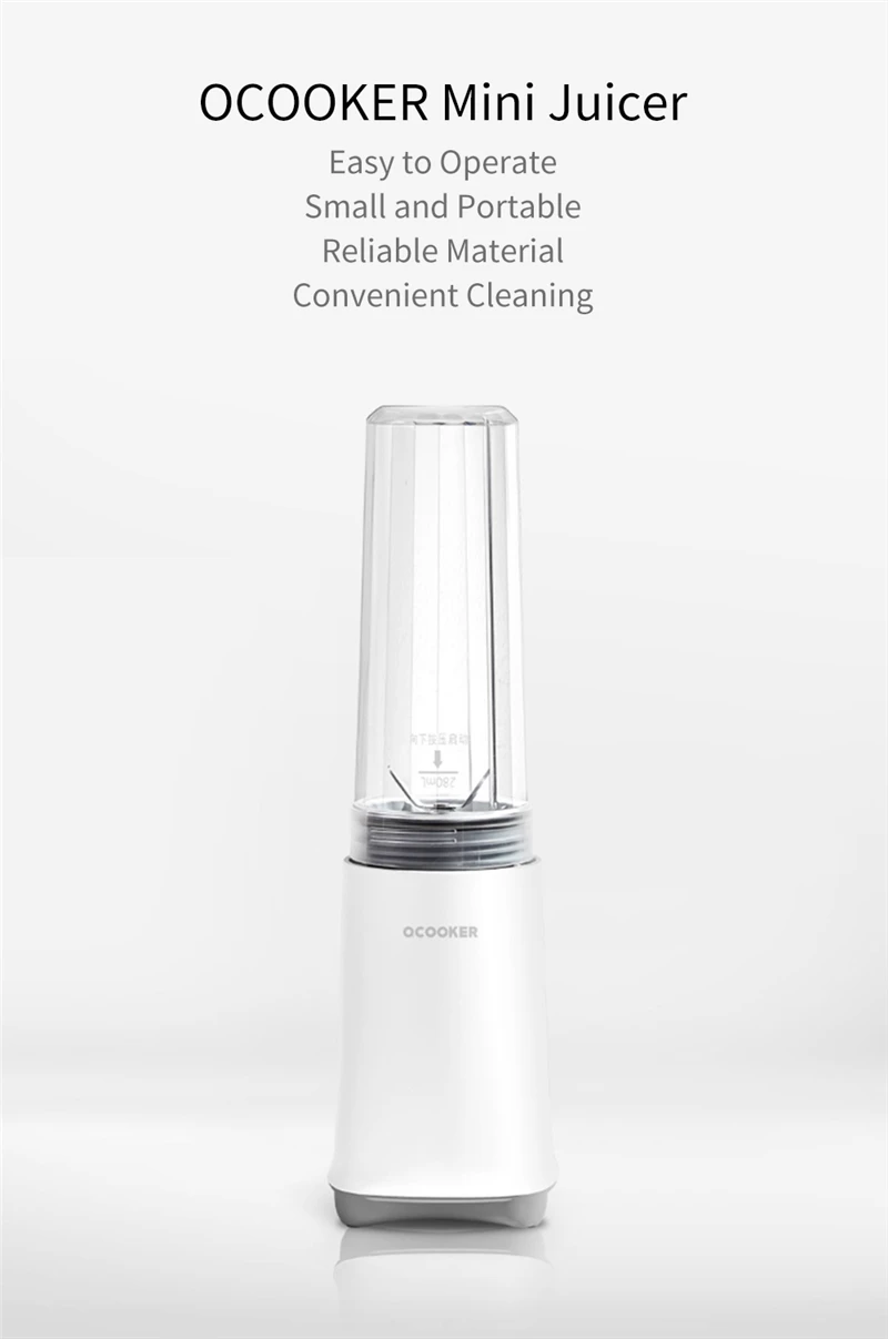 OCOOKER 280 мл мини-Соковыжималка Легкая портативная машина для быстрого выдавливания сока пускового типа ручная от Youpin