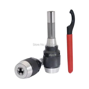 

1set high-precision one-piece CNC drill chuck handle the R8(1-16MM) APU16 M12 metric heavy self-tightening drill chuck APU13