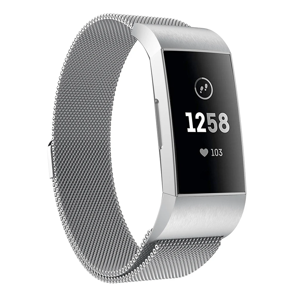 Сменный металлический браслет с магнитной петлей для FitbitCharger 3 VDX99