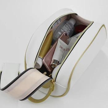 

Women Makeup Bag PU Waterproof Double Zipper Large Capacity Cosmetic Bag Multifunction Travel Storage Bags For Women 2020