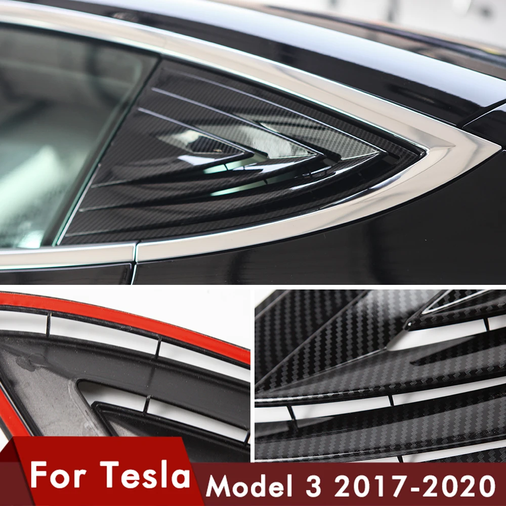 Модельные накладки на окна 3 заднего четверти спойлер панель для Tesla model