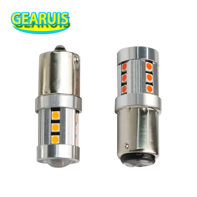 100 шт. 1157 BAY15D P21/5 Вт стробоскопическая вспышка 15 SMD 3030 0.35A 3030 1156 светодиодный автомобильный DRL стоп-сигнал заднего хода