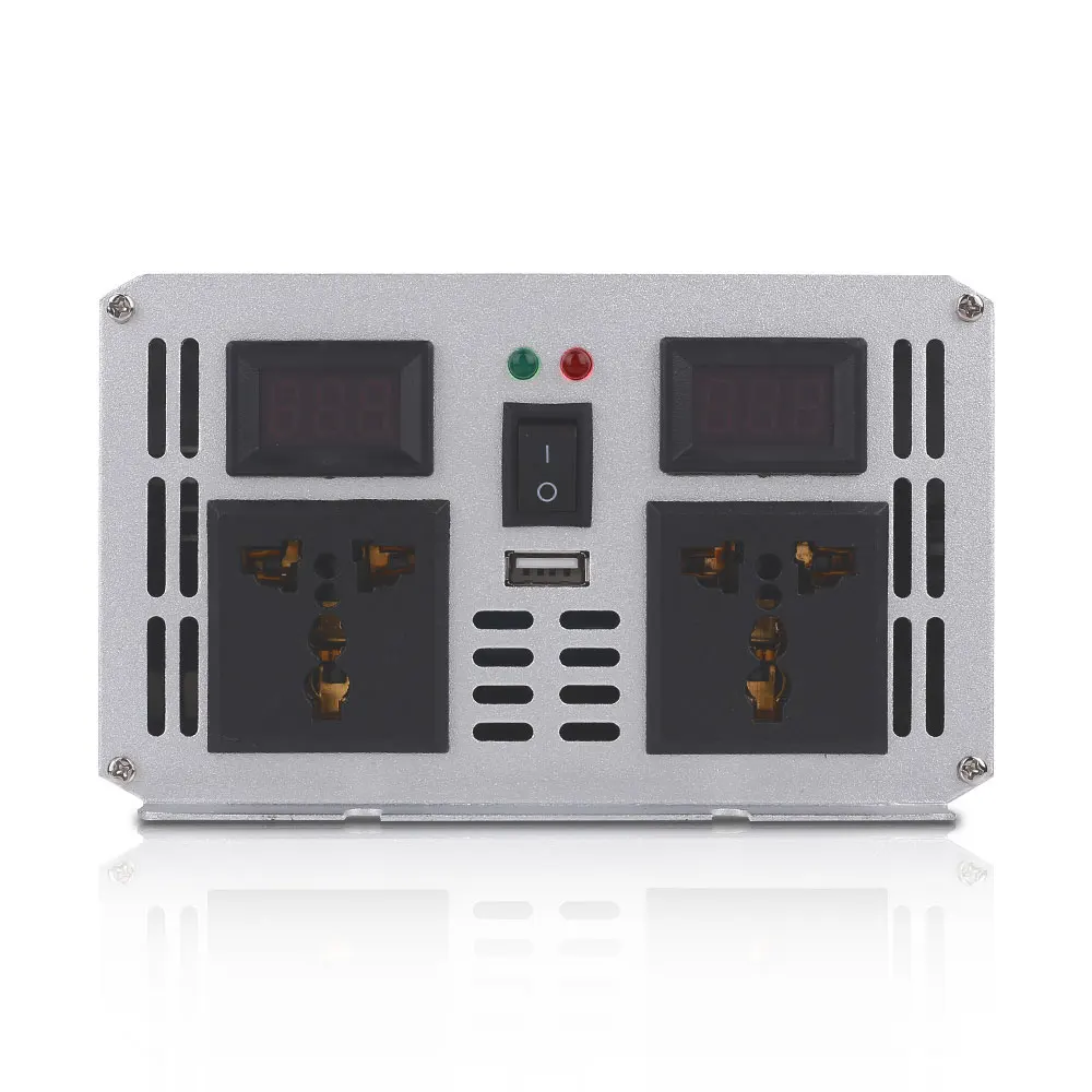 DC 12V к AC 220V Чистая Синусоидальная волна инвертор Сетка СВЕТОДИОДНЫЙ дисплей выход автомобильный преобразователь для питания Прямая