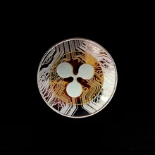 

Double Color Ripple Coin Commemorative Round Collectors Coin XRP Coin with Case Commemorative Coin Challenge Coin Collectibles