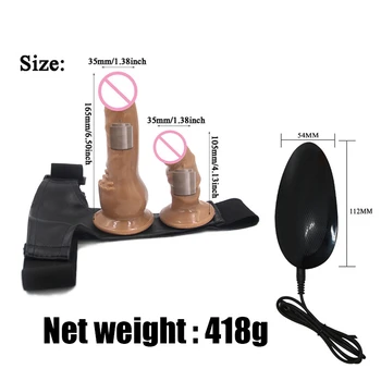 Double Penis Realistic Dildos Strapon Ultra Elastic Harness Belt Strap On Big Dildo Vibrator Adult Sex Toys For Woman Lesbian 5