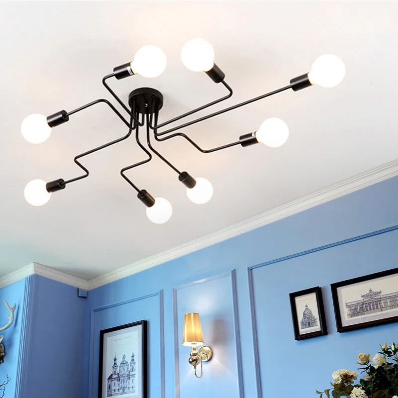 

Cross Border Northern European-Style Creative Cool Minimalist Modern Iron Art Lamps Study Lamp Bedroom Lamp Living Room Lights C