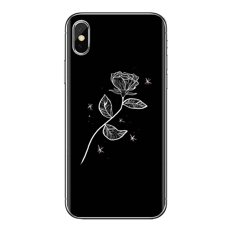 Silicone Bag Case For Oneplus 3T 5T 6T Nokia 2 3 5 6 8 9 230 3310 2.1 3.1 5.1 7 Plus 2017 2018 beautiful black white Rose flower | Мобильные