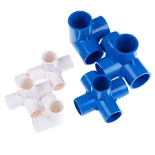 Buchse PVC T Stereo 4 Möglichkeiten 5 Möglichkeiten Stecker Wasser Rohr Joint Schlauch Reparatur Innere Dia. 20/25/32MM(China)