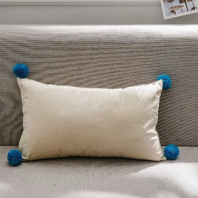 Nodic Style Green Sofa Throw Pillow Cushion Decorative Pillow Home Decor Velvet Pillowcase Luxury Sofa Cushions 30x50cm - Цвет: beige