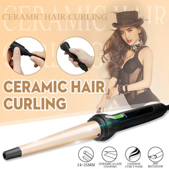

Professional Hair Curler Electric PTC Ceramic Hair Curler Curling Iron Roller Salon Styler Waver Fashion Styling Tools 14-25mm