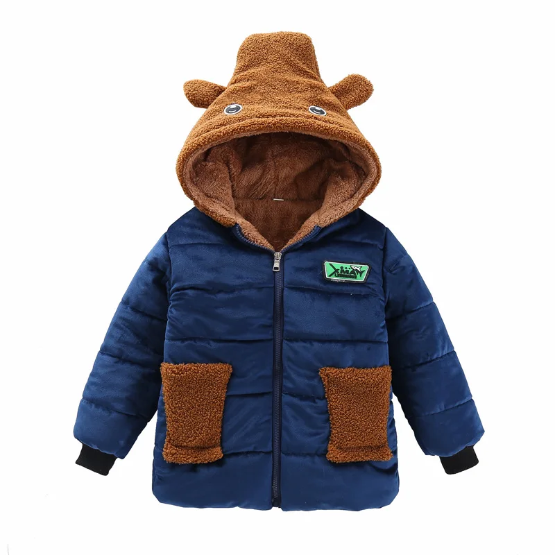 Children's Wear Winter Boys Thickened Mid-long Cotton Jacket kids clothes Outerwears Parkas Long Down Snow coat 308