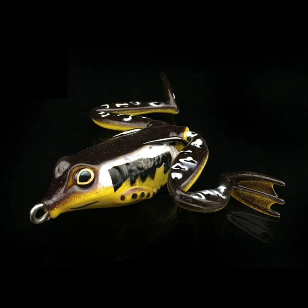 

Small Size Fishing Accessories Fishing Lure Plastic Frog Lure Snakehead Topwater Simulation Soft Bass