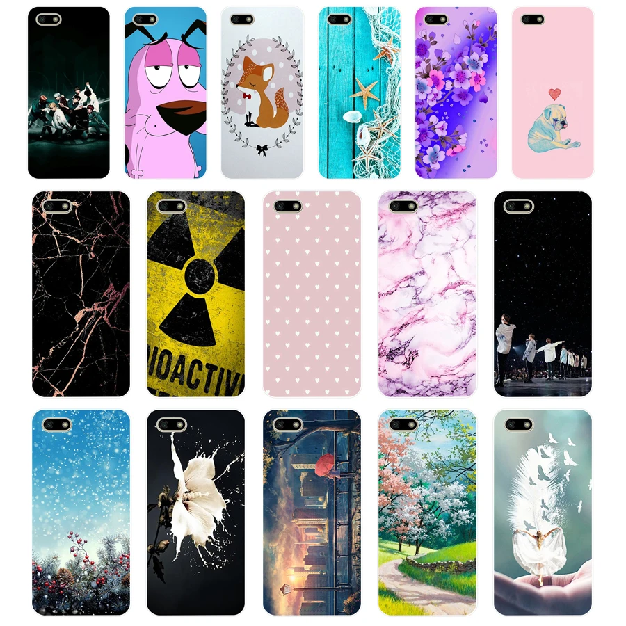 

E Silicone TPU Case For Huawei Y6 2018 Cover Pattern Phone Case For Huawei Y6 Prime 2018 Case Cover For Huawei Y6 Y 6 Prime 2018