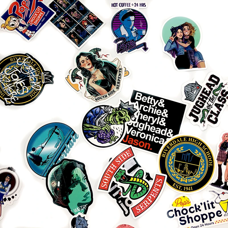 50Pcs Classic American TV series Valley Town Riverdale Graffiti Sticker Forskateboard Guitar Motorcycle Toy Luggage Suitcase