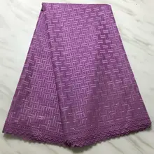 Высокое качество Королевский нигерийский кружевной Африканский с камнем кружевной ткани для вечерние платья. 5yards pL02