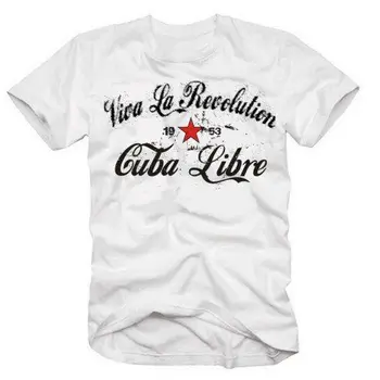 

Coole-Fun-T-Shirts Viva La Revolution KUBA LIBRE VINTAGE blanc taille S