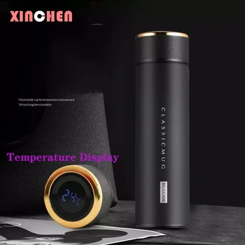 

500ML Thermos Vacuum Flasks Temperature Display 304Stainless Steel My Hot Water Bottle Travel Coffee Mug Tea Milk Mug Thermo cup