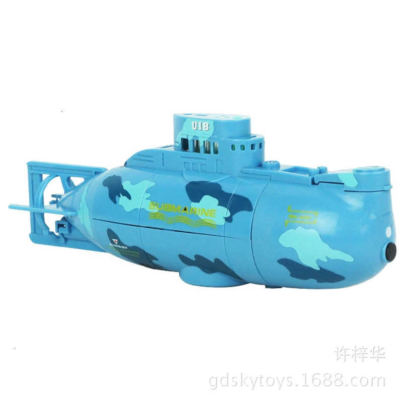 Создание игрушек 3311 6CH скорость Радио пульт дистанционного управления подводная лодка электрическая мини RC Подводная лодка дети игрушки - Цвет: Blue