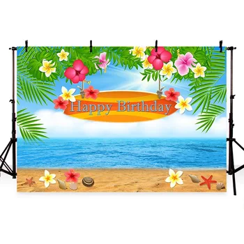 

MEHOFOTO Vinyl Photography BackdropsHawaii Summer Beach Background Tropical Blue Sky Clouds Birthday Party Baby Shower Photocall