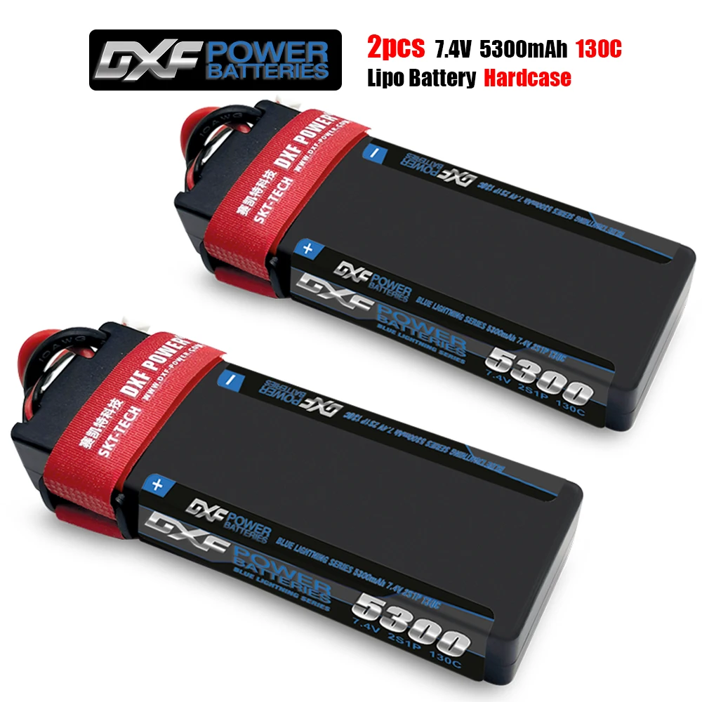 Литий-полимерный аккумулятор DXF 5300 мАч 7 4 В 130C-260C 2S Lipo RC Deans XT60 EC5 для 1/8 Evader BX Car Truck
