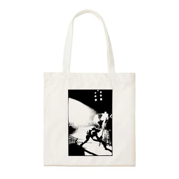 

punk rock band smashing guitar daily canvas shopping bag handbags school bags