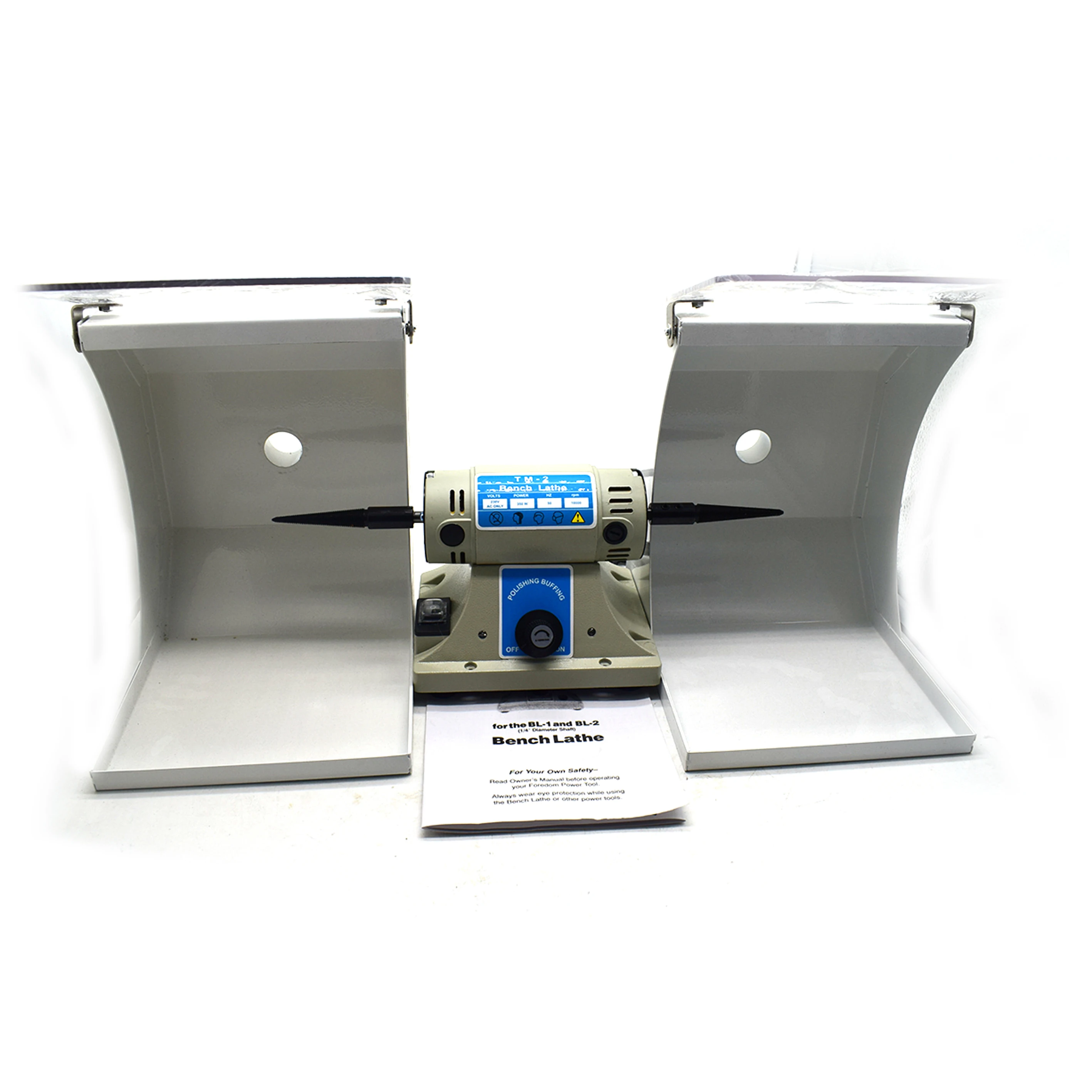 350w Bench Grinder Jewelry Polishing Machine With 2pcs Cover Goldsmith