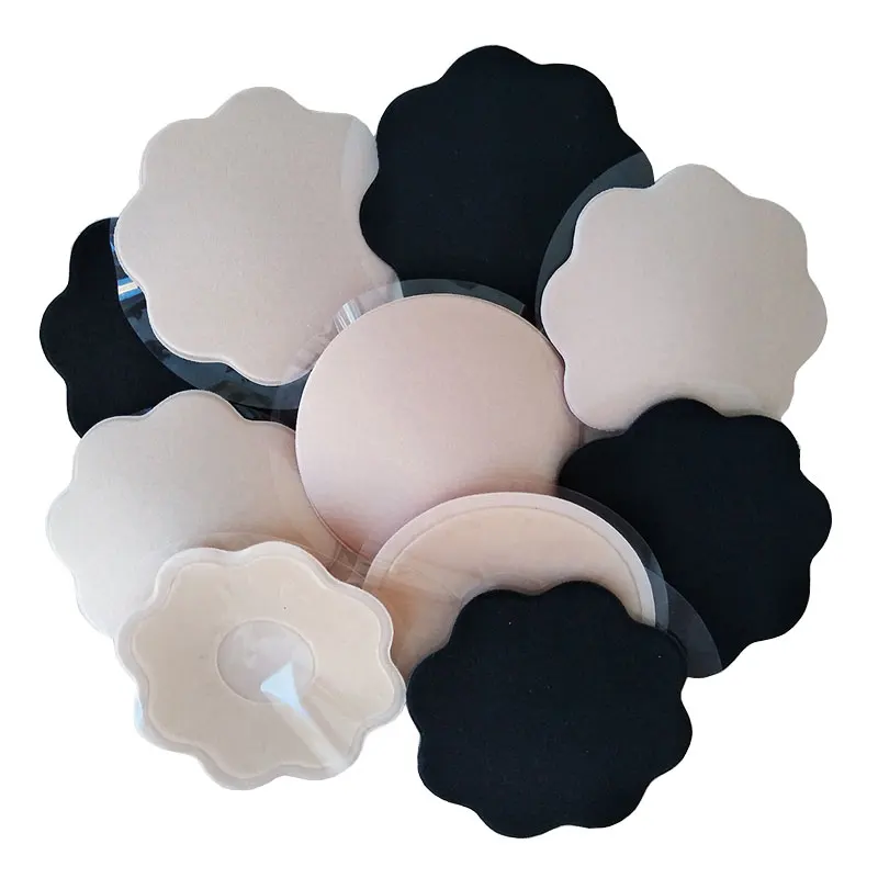 1 Pair Bikini Bra Pad Reusable Self Adhesive Silicone Breast Pad Pasties Petal Chest Stickers Nipple Cover Invisible Intimates