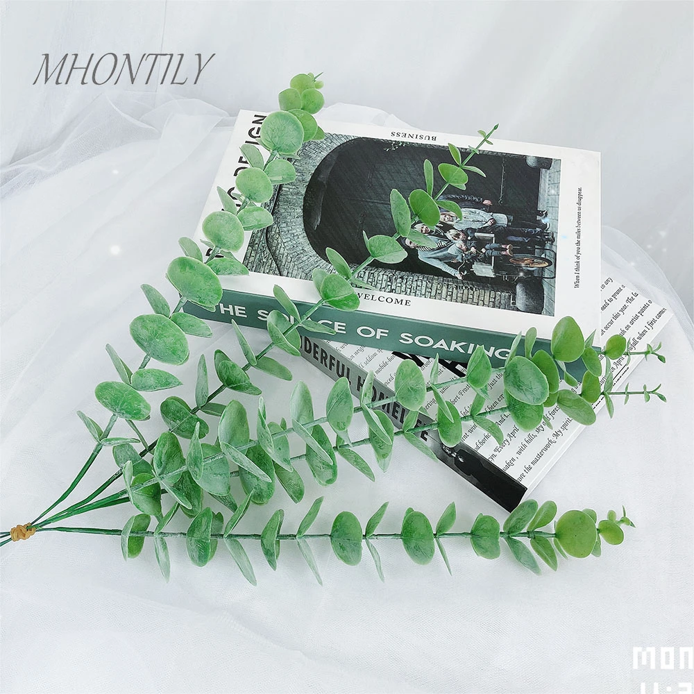 人工プラスチックユーカリの葉 1ピース 偽物の植物 花の装飾 結婚式 家を飾る 人工植物 Aliexpress