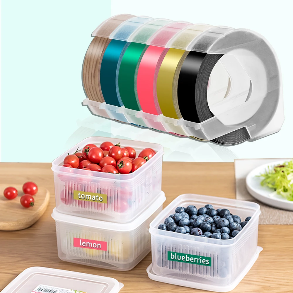 Stampante Portatile Motex E101, Etichettatrice Manuale 3D a Rilievo, Nastro per Etichette Impermeabile, Adesivi Fai-da-Te - immagine 5